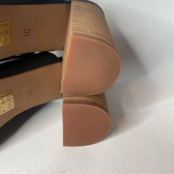 Madewell Riley Black Leather Convertible Sling Back Mules Size 10 - Picture 13 of 15